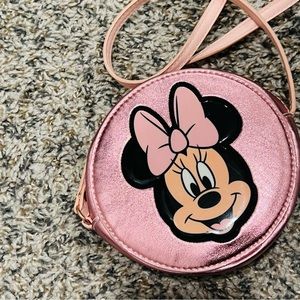 Sparkly Minnie Mouse Child’s Purse Little Girl Cross Body Disney Zipper Bag Mini
